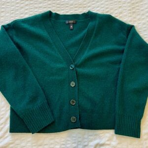 Aqua Green V-Neck Button Cardigan